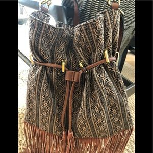 CHILLX satchel tassel crossbody bag NWOT